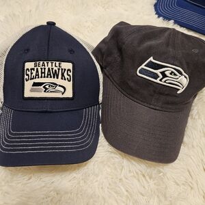 NFL Seattle Seahawks Navy and Gray Hats